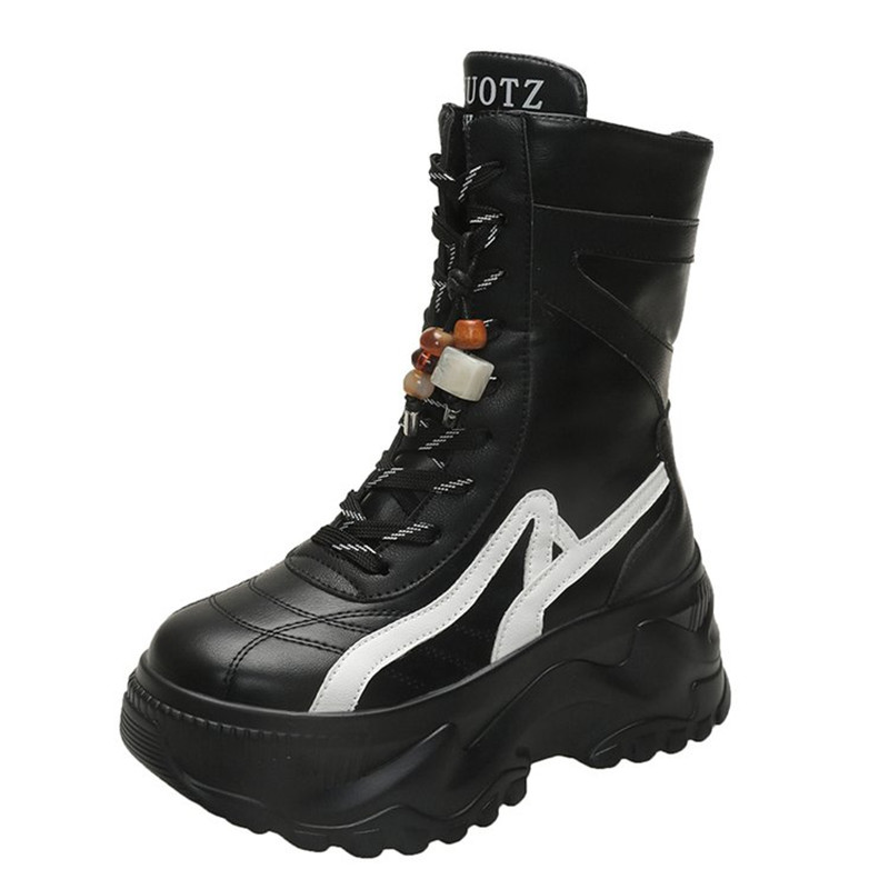 Motorcycle Chain - Nieuwe Vrouwen 8 Cm Chunky Mid-Kalf