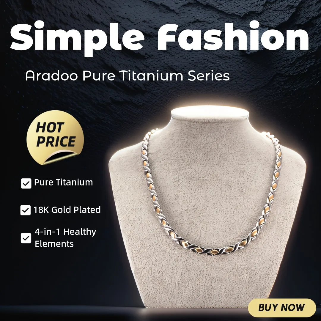 Ansi Chain - Aradoo Puur Titanium Ketting Kraag Titanium