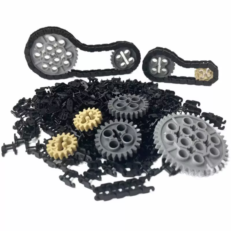 Motorcycle Parts Chain - 5-delige kettingtandwielpakket MOC-technologie reserveonderdelen mechanische tandwiel