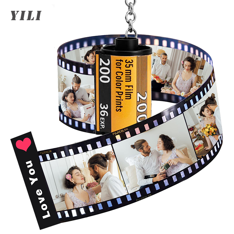 Roller Chain - Gepersonaliseerde sleutelhangers met fotofilmrol en fotoalbum,