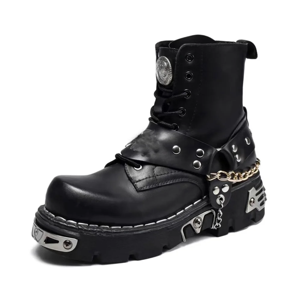 Herenmode lederen motorlaarzen - Motorcycle Chain recensie en prijs